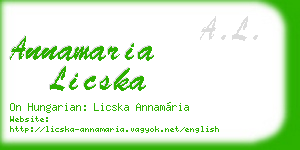 annamaria licska business card