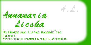 annamaria licska business card